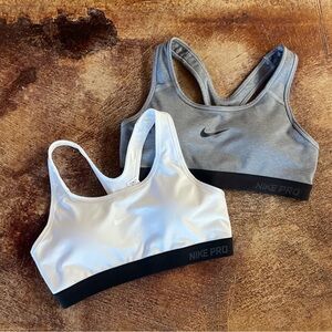 Nike Pro Heather Gray Sports Bra